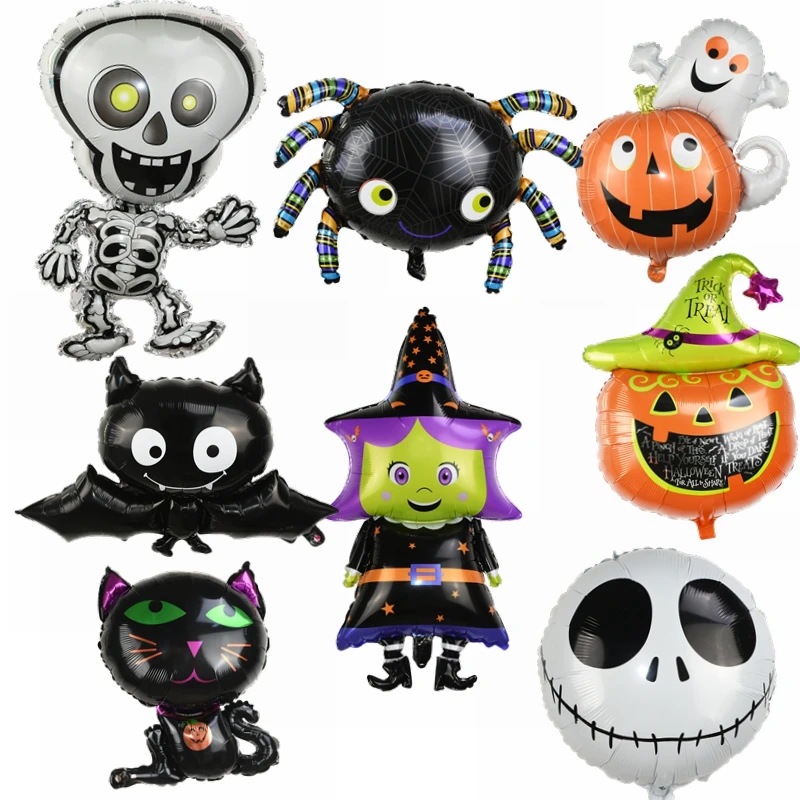 Украшения для Хэллоуина призрак тыква шар паук фольгированный счастливый