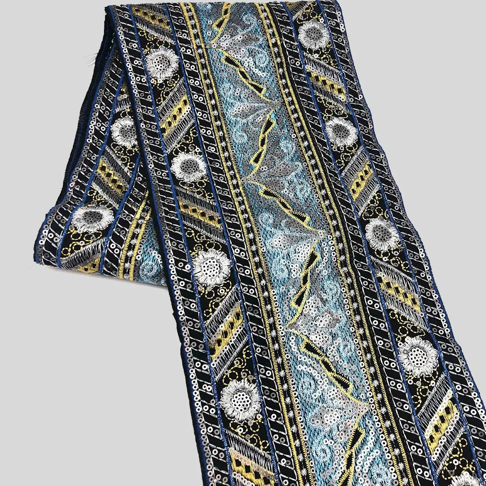 

1 Yard Embroidery Lace Ribbon Sequin Lace Trims DIY Handmade Sewing Dress Clothes Supplies Decoration