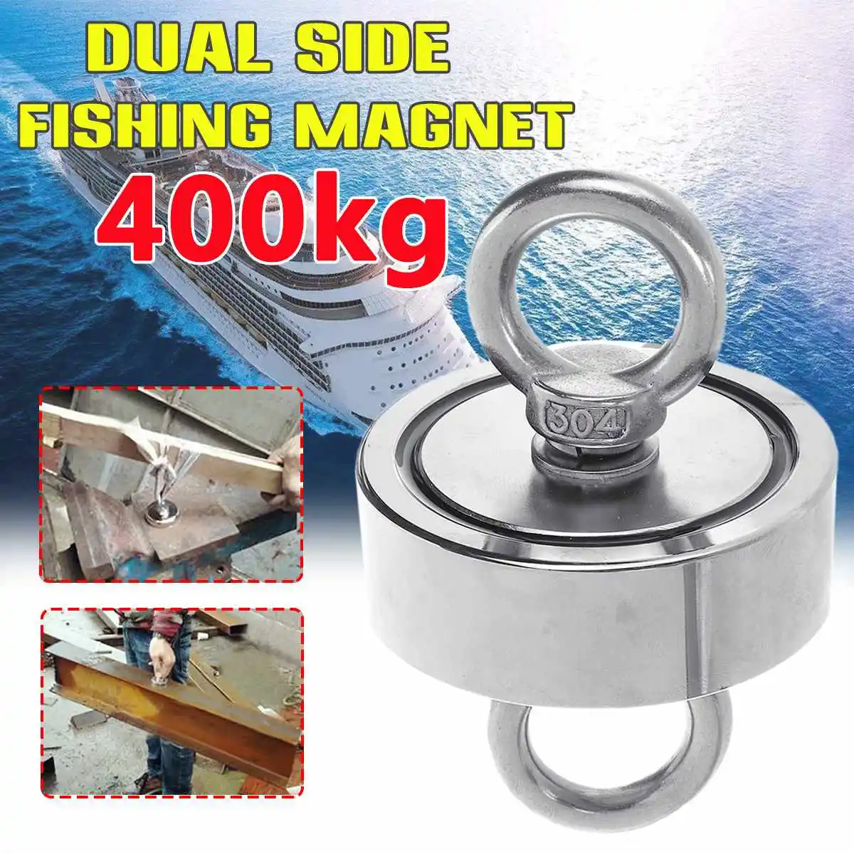 600 кг 400 кг 300 кг сильный Мощный Неодимовый магнит Deap, магнит для морской рыбалки, восстанавливающий магнит для охоты на сокровище, магнитный