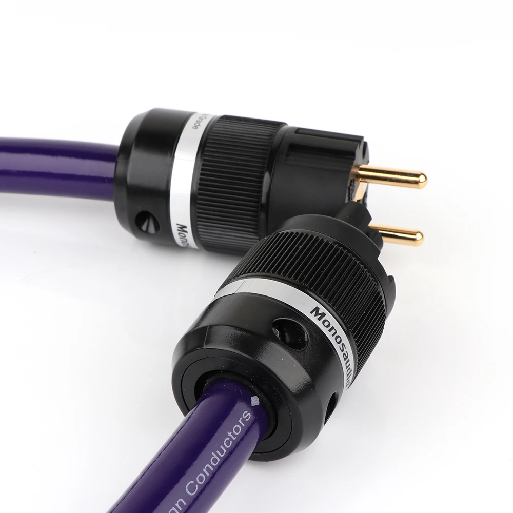 Кабель питания переменного тока YTER 6N OCC с позолоченной вилкой европейского