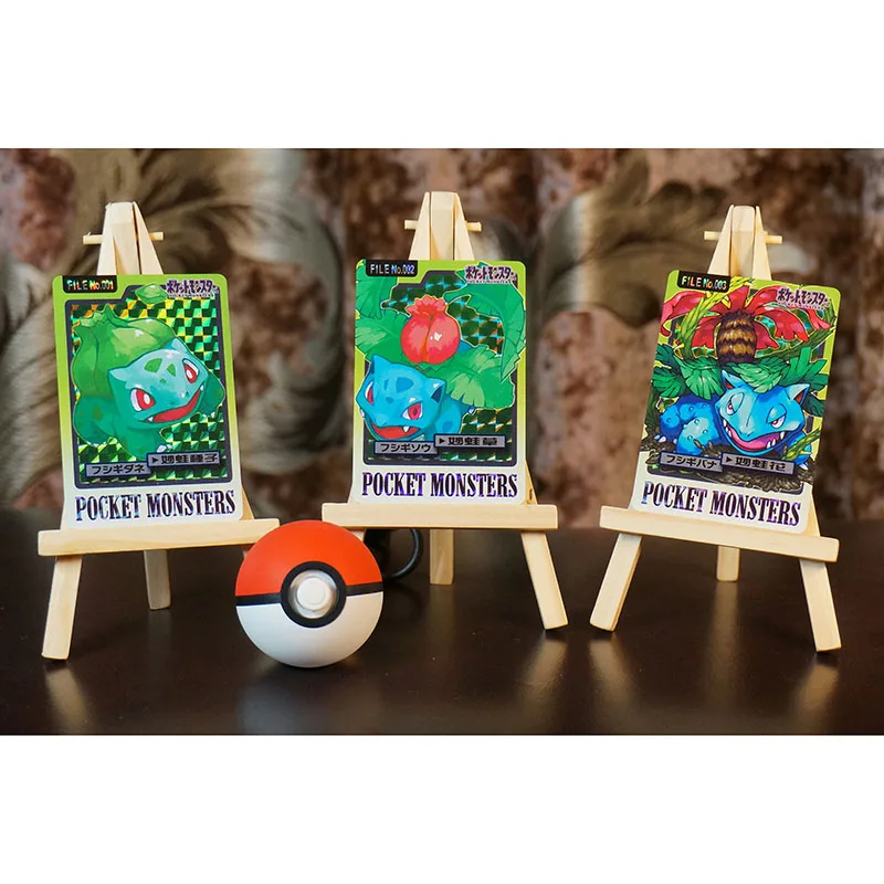 

5.9*8.6cm 54pcs Pokemon card pikachu Replica skills Battle Card Flash cards Venusaur Psyduck toys for children