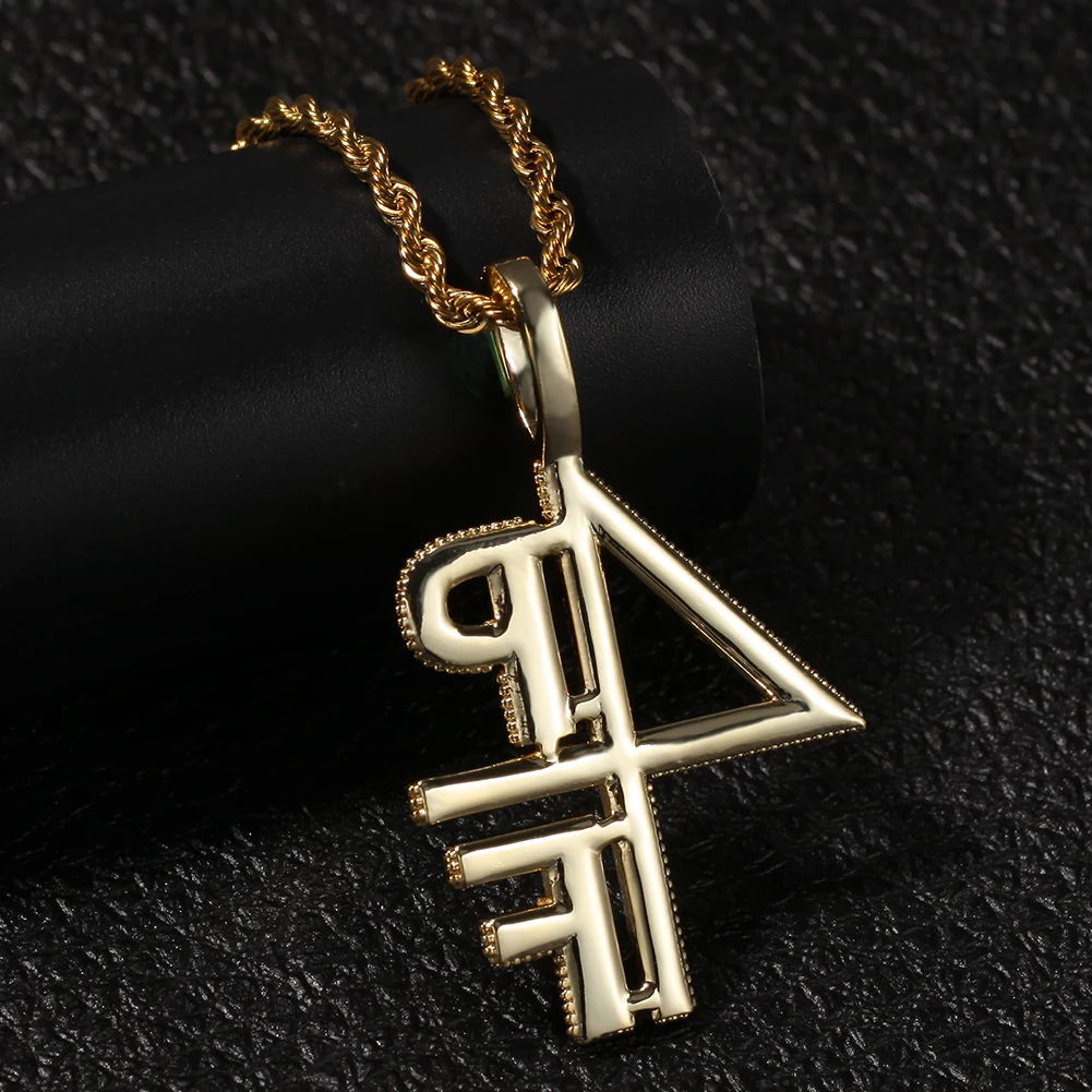 

Hip Hop Men Ice Out Necklace Cubic Zircon Luxury Chain Letters Pendant Stainless Steel Women Gold Necklace Gift Fashion Jewelry