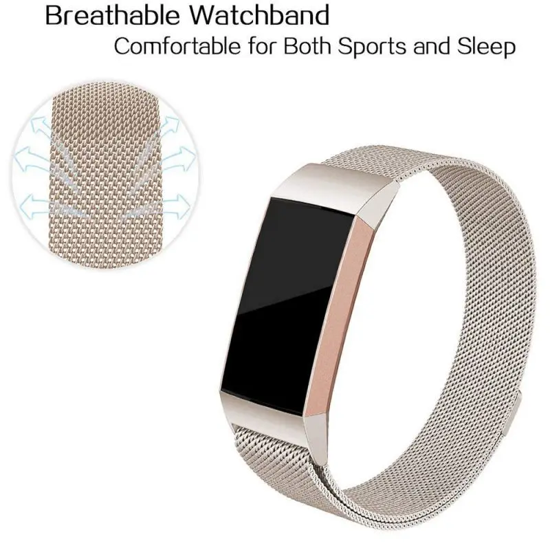 9 цветов для Fitbit charge 3 фитнес-браслет магнитный с миланским плетением браслет из нержавеющей стали сменные полосы для charge3 ремешок