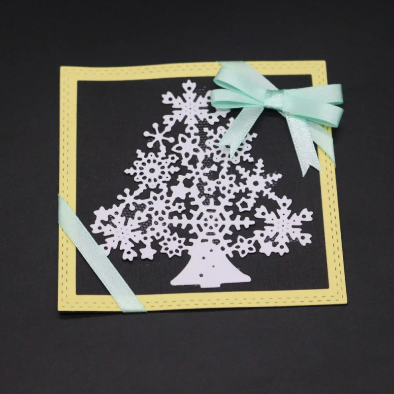 Снежинка Рождественская елка металлический Трафаретный вырубной штамп