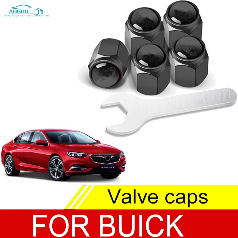 

Car Wheel Tire Air Valve Caps Stem Cover With Brand For Buick Encore LaCrosse Regal Excelle Envision Electra Century Caballero
