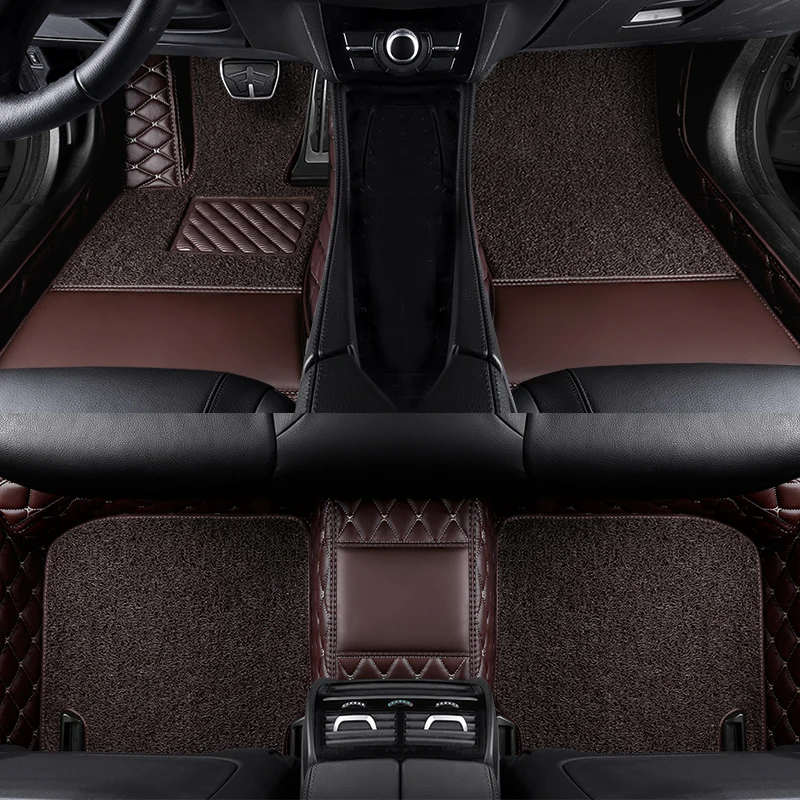 

Custom Car Floor Mats for Mitsubishi outlander pajero ASX pajero sport lancer galant Lancer-ex grandis Double foot mat