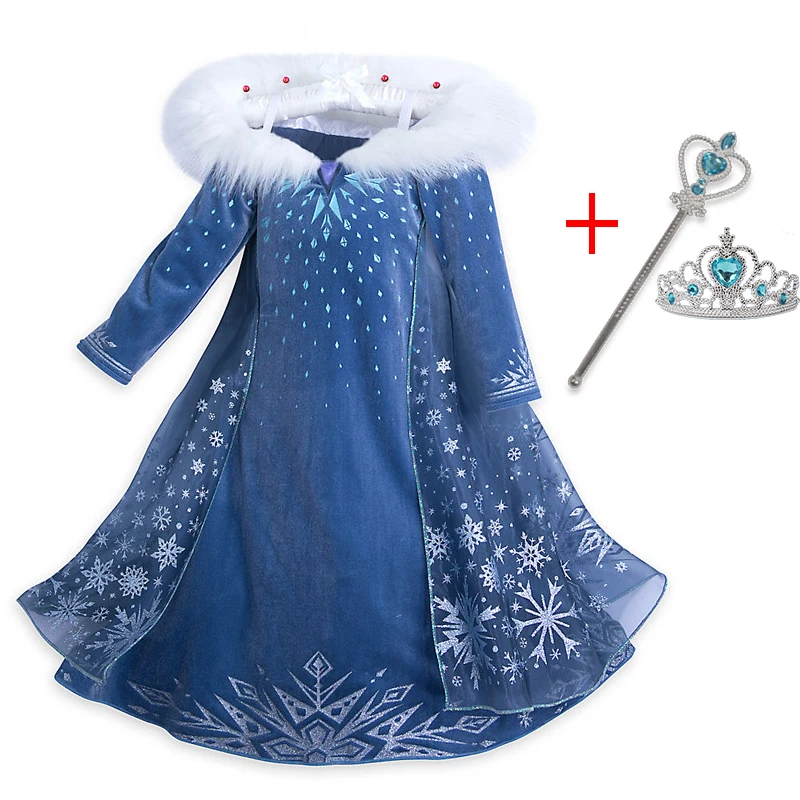 

Princess Girls Elsa Dress Cosplay Dresses Snow Costumes For Kids Princess Dress Disfraz Carnaval Vestidor Robe Infantil