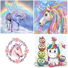 Алмазная 5D картина сделай сам с единорогом, полностью круглая картина, мультяшный Волшебный Единорог стразы, вышивка крестиком, мозаика, домашний декор, подарки для детей, новинка