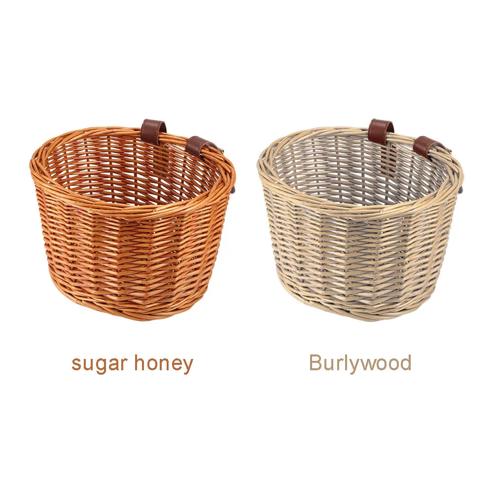 Велосипедный Руль подвесные ивовые корзины плетеная велосипедная передняя