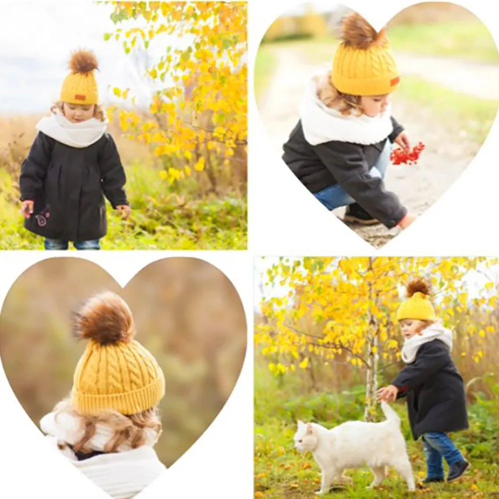 Шапка для маленьких мальчиков и девочек зимняя теплая вязаная крючком хлопковая