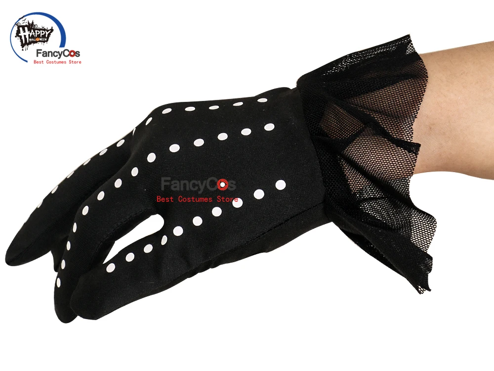 2021 Cruella Costume Cosplay Maid Dress Adult Kids Cruella de Vil Dress Gown Black White Polka Dot Custom Made