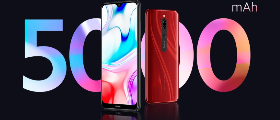 Мобильный телефон Xiaomi Redmi 8 с глобальной прошивкой, 4 Гб ОЗУ, 64 Гб ПЗУ, Восьмиядерный процессор Snapdragon 439, двойная камера 12 Мп, аккумулятор 6,2" 5000 мАч