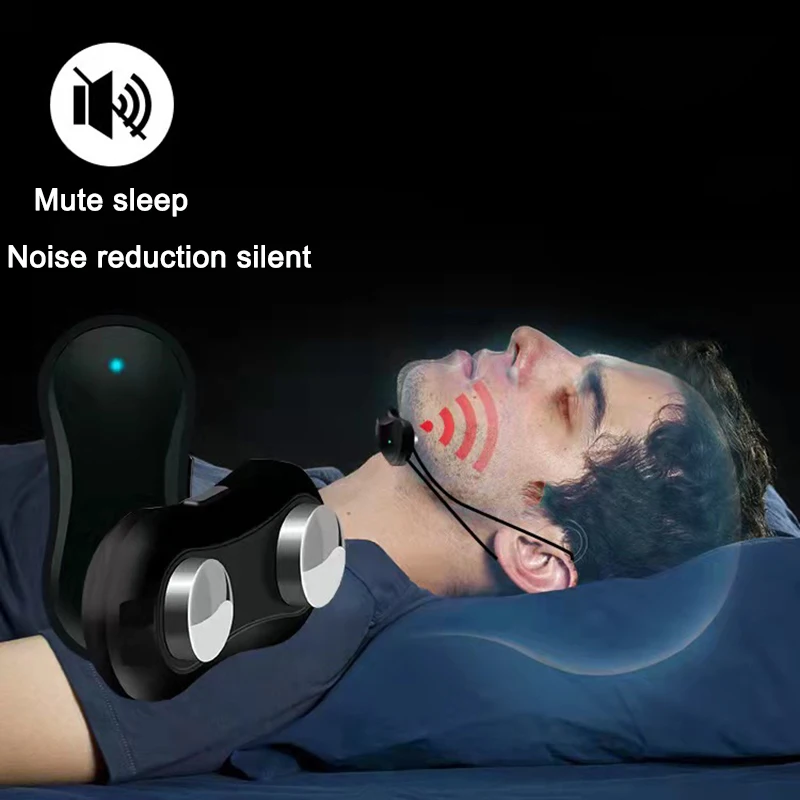 

Smart Anti Snoring Device Portable EMS Pulse Noise Reduction Muscle Stimulator Comfortable Sleep Well Snore StopperHealth Care