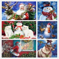 christmas gift santa claus diamond painting 5d diy full diamond deer embroidery mosaic cross stitch home decorative painting
