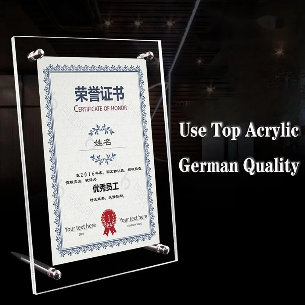 

A4 A5 A6 Acrylic Photo Frame Product Price Tag Display Stand Transparent Screws Advertising Europe High-end Fashion Home