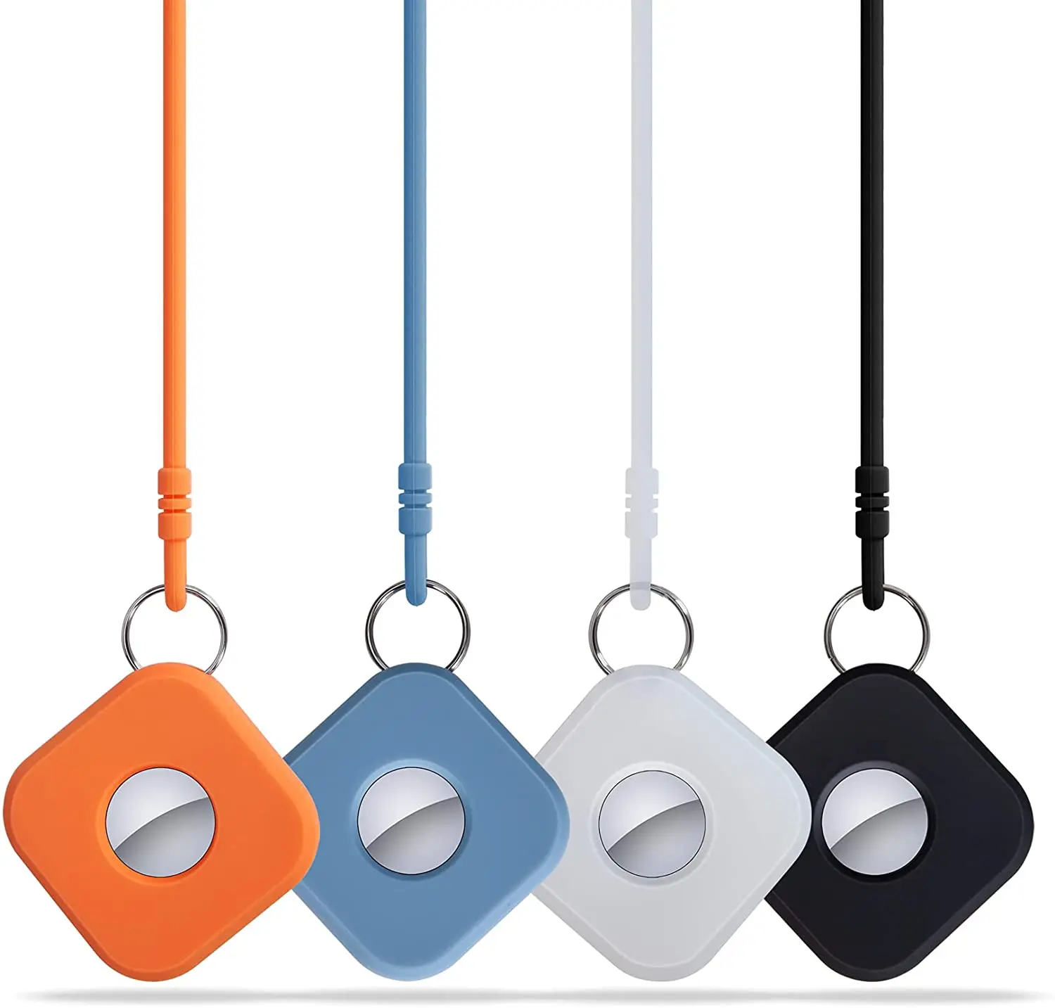 

TPST Protective Case for AirTagsSoft Silicone Tracker Holder with Silicone Rope Easy Carry AirTags Case for Bags Pets Safety