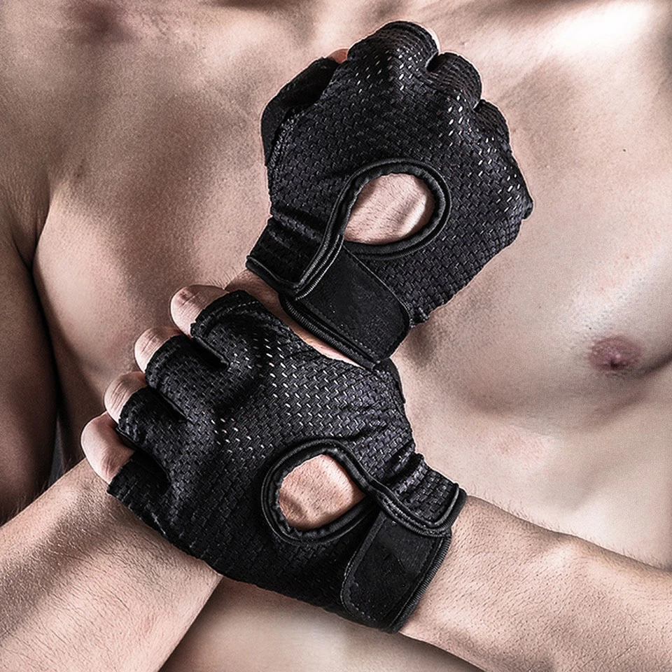 Мужские и женские спортивные Нескользящие перчатки с 3D гелевыми вставками для