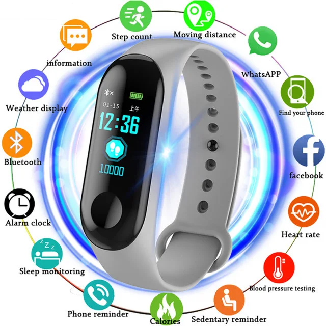 Новинка 2019 умные спортивные часы с цветным экраном шагомер фитнес Bluetooth для