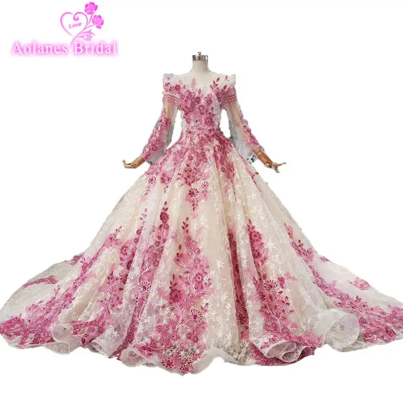 Розовое платье vestido de festa, Longo, винтажное роскошное бальное платье без рукавов, платья для выпускного вечера, кружевное платье с аппликацией из бисера, вечернее платье на заказ - Цвет: Розовый