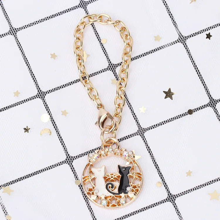 Цепочка для ключей с подвеской в виде кошки Луны и Сейлор Мун | Украшения