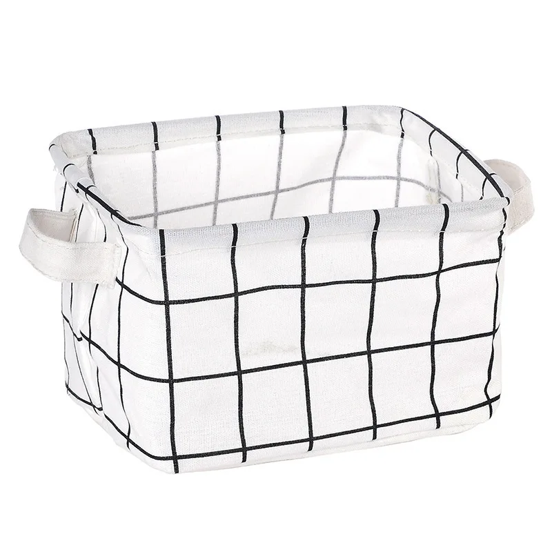 

Fabric foldable storage basket cotton and linen table storage box hipster waterproof storage basket storage box