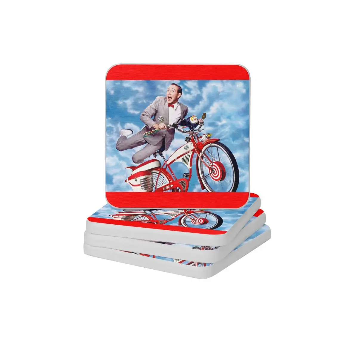 

Pee-wee's Big Adventure Diatomite Square Round Coaster Multifunction Cup Bonsai Mat Soap Toothbrush Pad 10x10cm