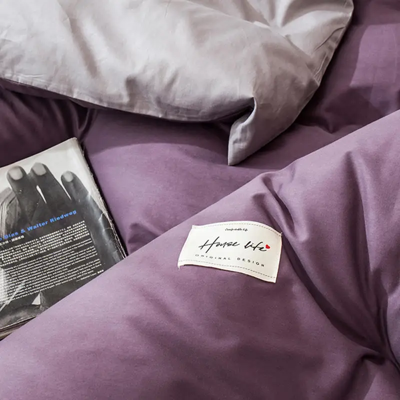 Пододеяльник из 100% хлопка 1 шт. пододеяльник в скандинавском стиле фиолетового и