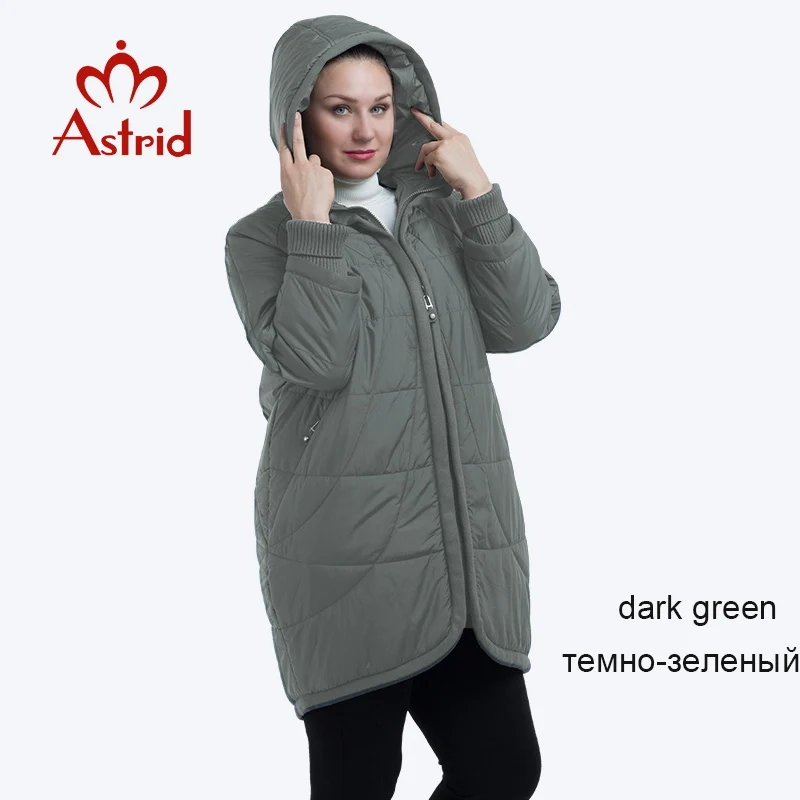 L038 dark green NEW Аstrid куртка женская в зиму женское пальто с капюшоном на молнии плюс размеры леди женская утепленная парка plus size AM-2075 - Цвет: L038 dark green