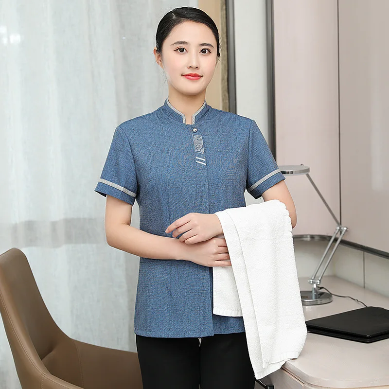

Chef Hat Work Clothes Work Clothes Women's Long-sleeved Autumn Hotel Guest Room Floor Pa Aunt Shopping Mall Property Cleaner