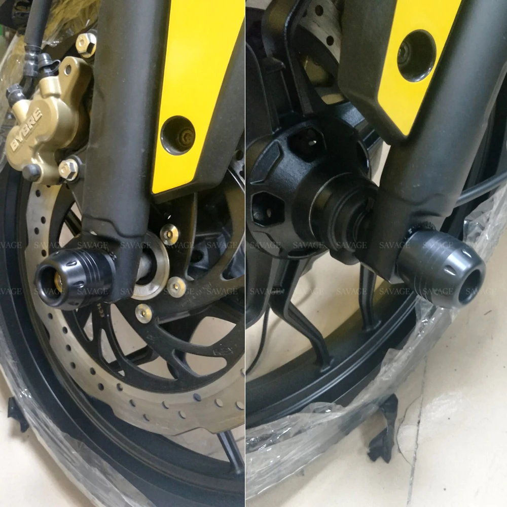 Передняя ось вилка крушение ползунки колеса протектор для Bajaj Pulsar 200 NS/RS/AS 200NS 200RS