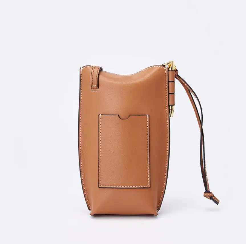 Мини-телефон сумки для женщин 2019 Дамская маленькая настоящая кожаная сумка через