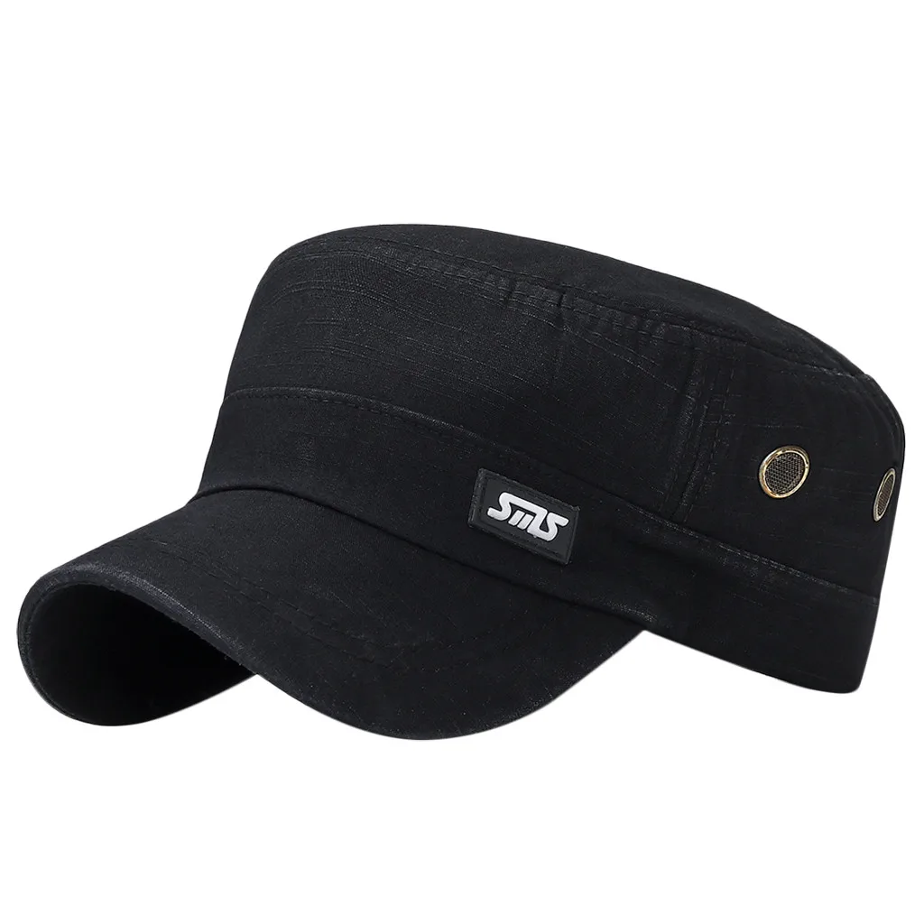 1 предмет модные однотонные Цвет мужские Козырьки Шляпы военные Стиль в