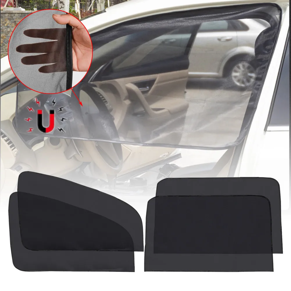 

New Magnetic Edges Car Window Sunshade Car Front & Rear Side Window Sun Visor Shade Mesh Cover UV Protection