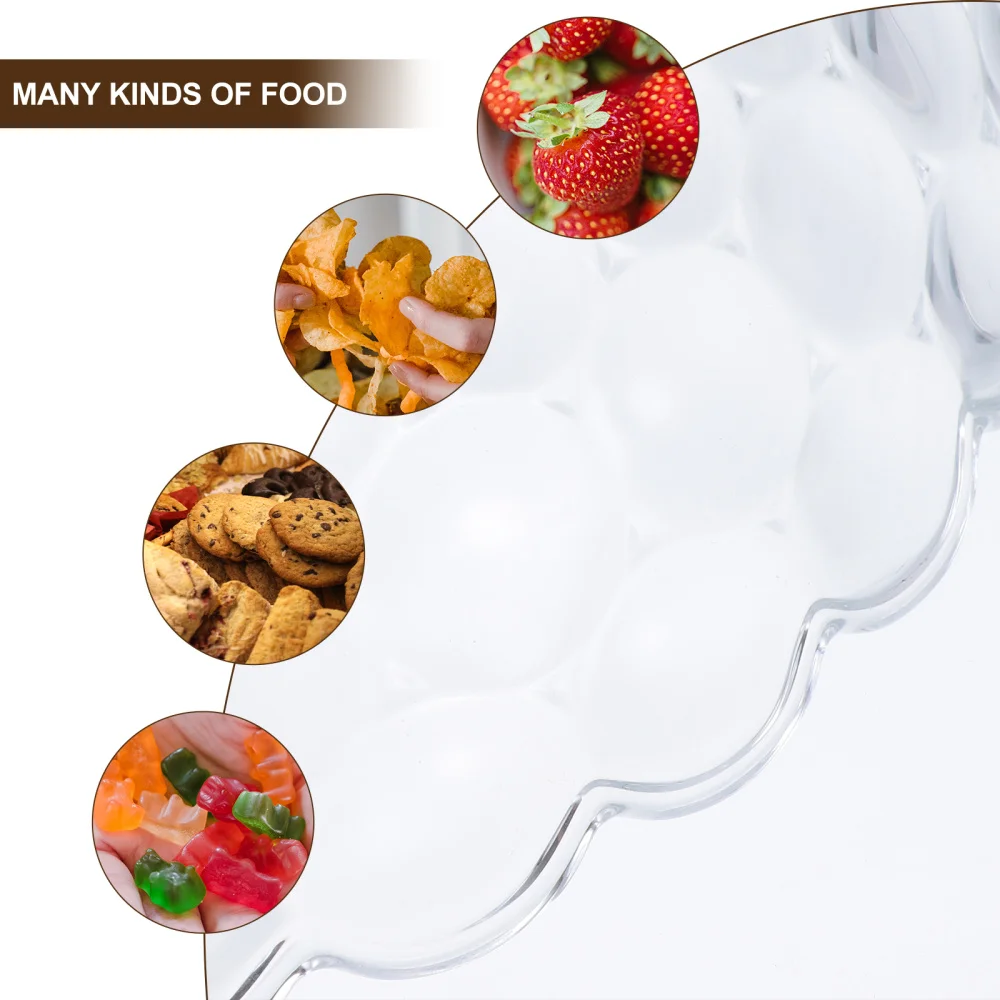 

1 Pc Storage Tray Creative Fruit Snacks Storage Plate Transparent Fruit Tray