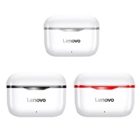 lenovo lp1 tws wireless earphones bluetooth 5 0 earbuds stereo bass contact control noise cancelling earbuds with mic