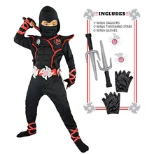 Ninja Costume Kids Ninjago-Costume Boy Girl Halloween Party Fancy Dress Superhero Ninja Cosplay Suit Clothes Set Gift