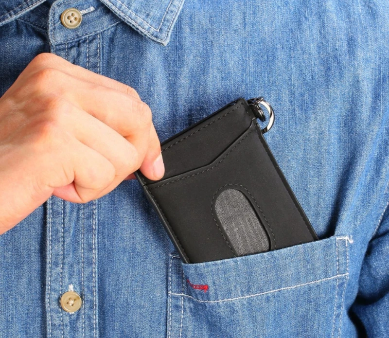 Деловой смарт-кошелек из натуральной воловьей кожи, RFID держатель для карт, тонкий Противоугонный защитный ID держатель, алюминиевая коробка, чехол для карт