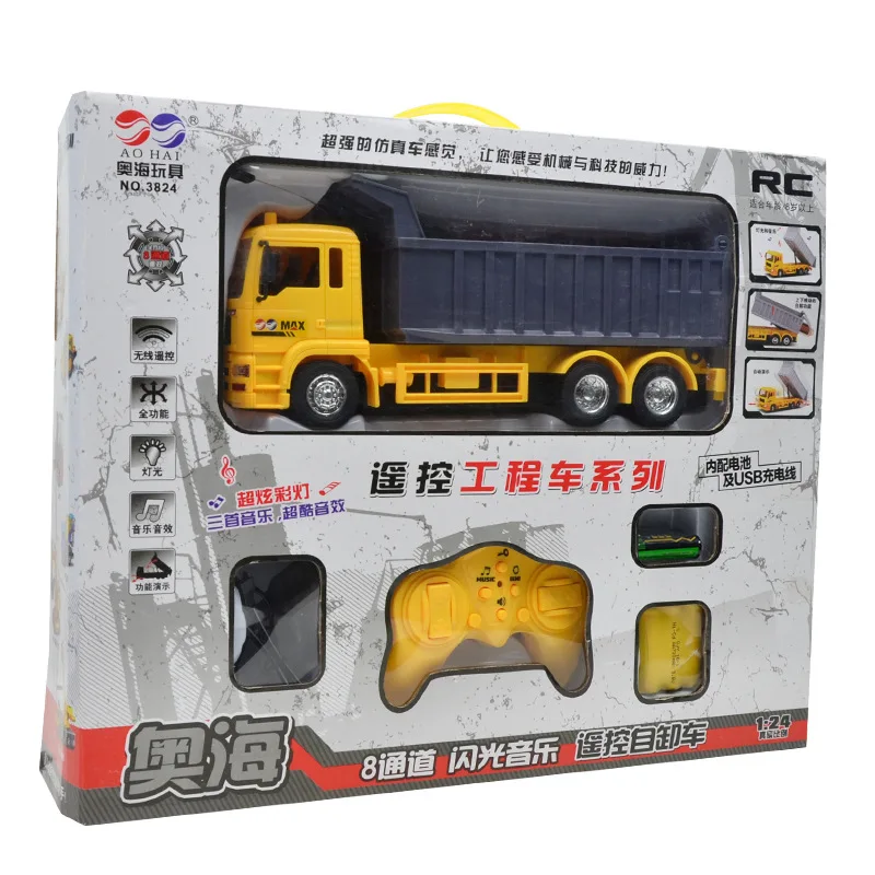 10CH Rc Alloy Engineering Vehicle Car Toy for Boy Remote Control Hydraulic Dump Truck Machine on the Radio | Игрушки и хобби