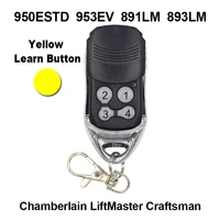 chamberlain liftmaster craftsman 950estd 953ev 891lm 893lm garage door remote control gate opener yellow learn button