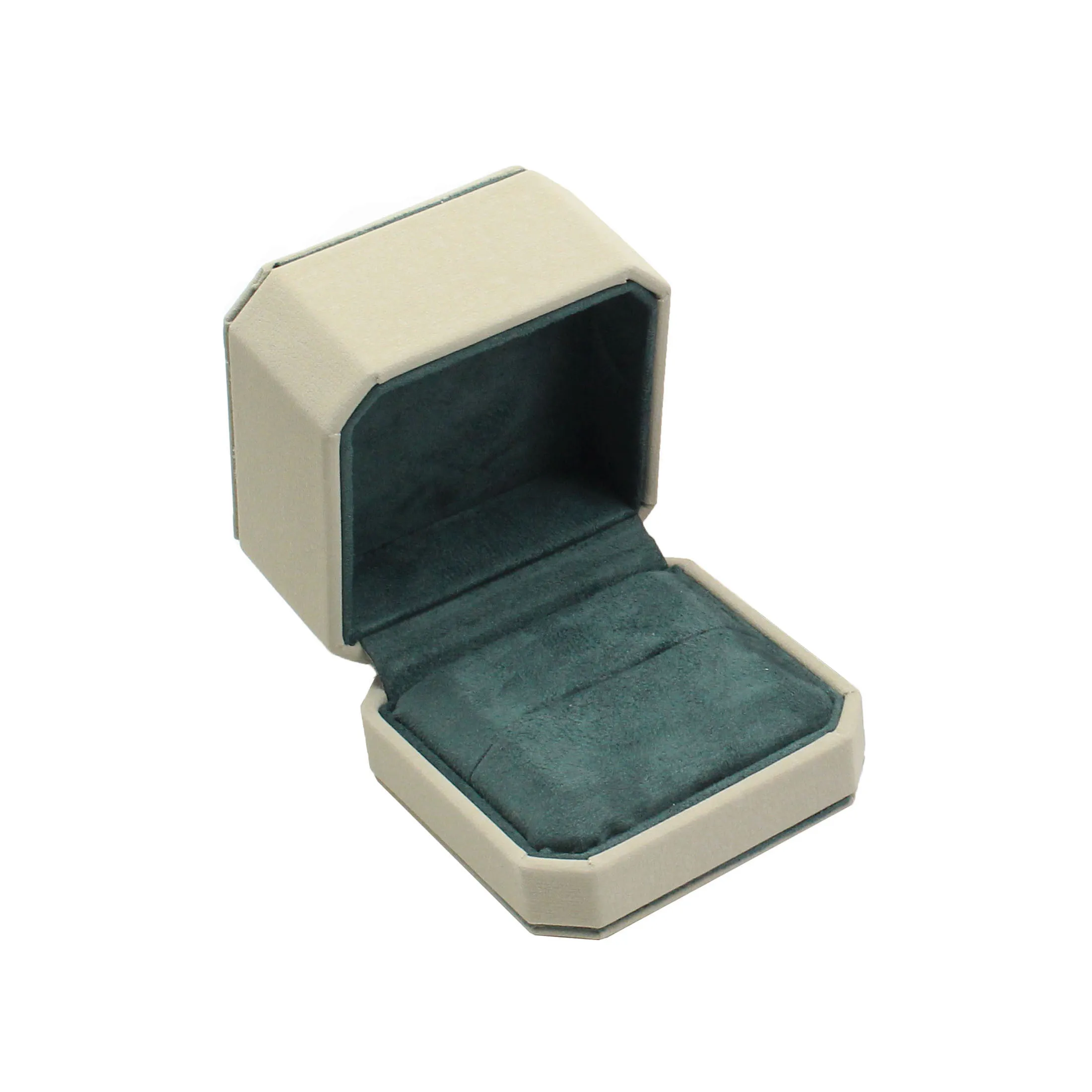 

Velvet Ring box High grade faux leather gray green Valentine's Day Gift storage box Jewelry box High grade