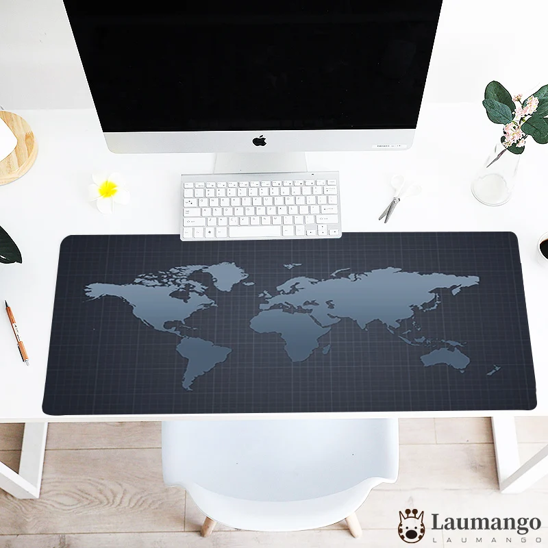

Mouse pad World map Thickened oversize computer desk mat precision edge office game mousepad