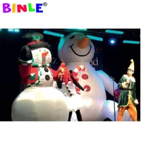 2021 led luminous inflatable snowman ornaments outdoor snow woman yard christmas decorations garden props
