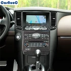 Для Infiniti FX 2009-2013 QX70 2014-2017 Автомобильная центральная консоль CD панель отделка наклейка углеродное волокно стикер Стайлинг Аксессуары