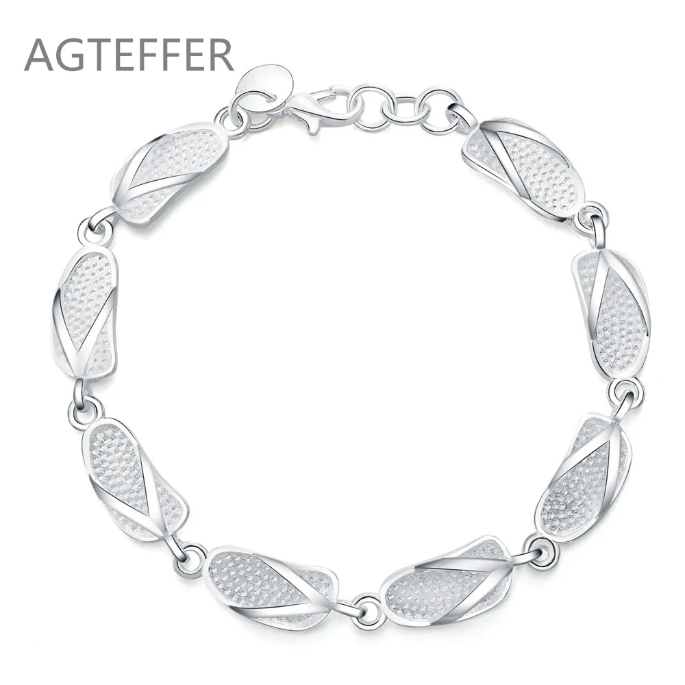 

AGTEFFER 925 Sterling Silver Drag Shoe Bracelet For Women Wedding Engagement Party Fashion Jewelry