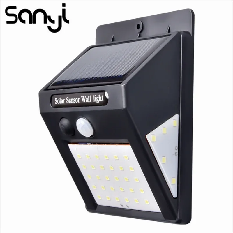 SANYI 100 шт. SMD2835 Солнечный сенсорный настенный светильник с датчиком движения PIR