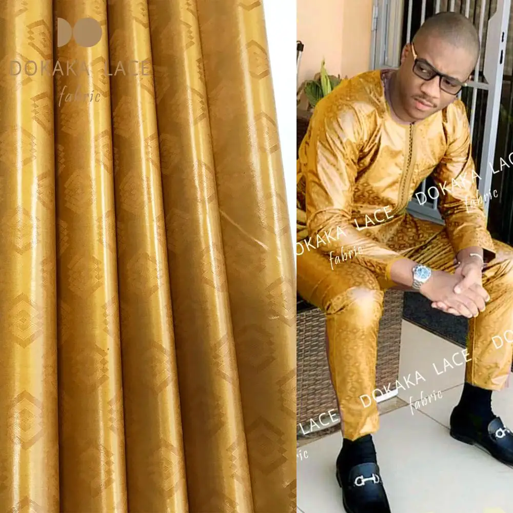 Bazin Riche ткань для мужчин с хорошим запахом 100% хлопок кофейного цвета Женский