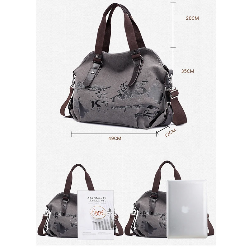 Винтаж граффити Для женщин брезентовый мешок сумки женские известный дизайнер