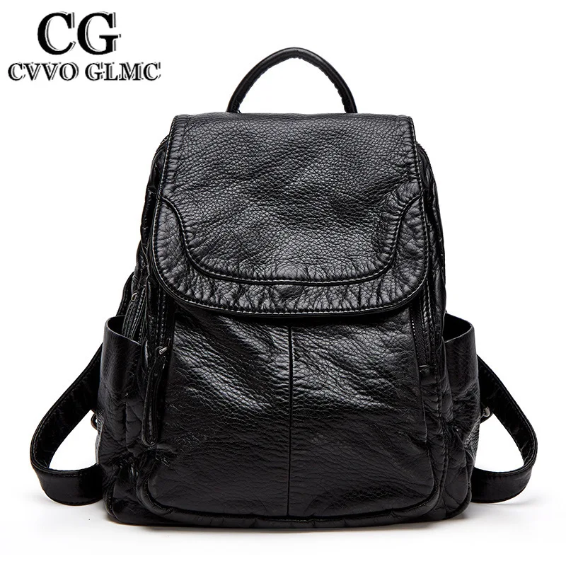 

Cvvo Glmc Soft Pu Leather Women's Backpack Casual Small Backpacks for Women White Back Pack Bag for Travel