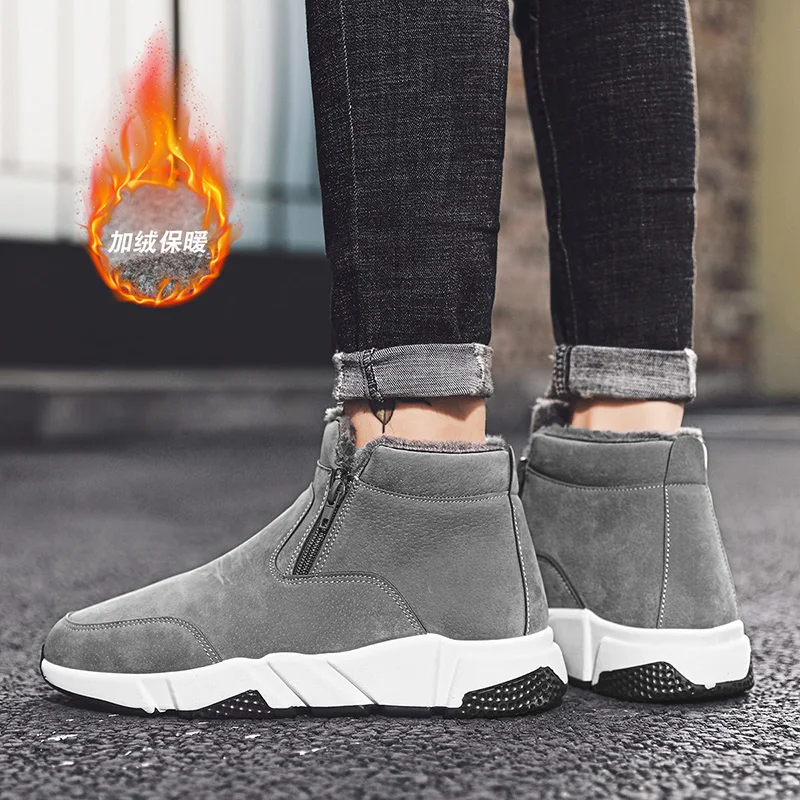 

2020 New Fashion Men Boots Warm Men Snow Boots Couple Winter Shoes Comfortable Botas Hombre Outdoor Men Sneakers