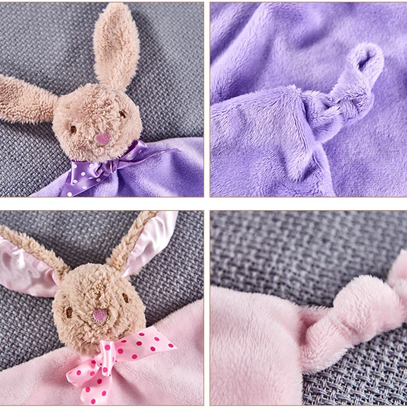 

Baby Saliva Towel Soft Newborn Plush Soothing Comfort Cute Cartoon Animals Rabbit Elephant Bear Cute Bunny Sleeping Dolls Toy